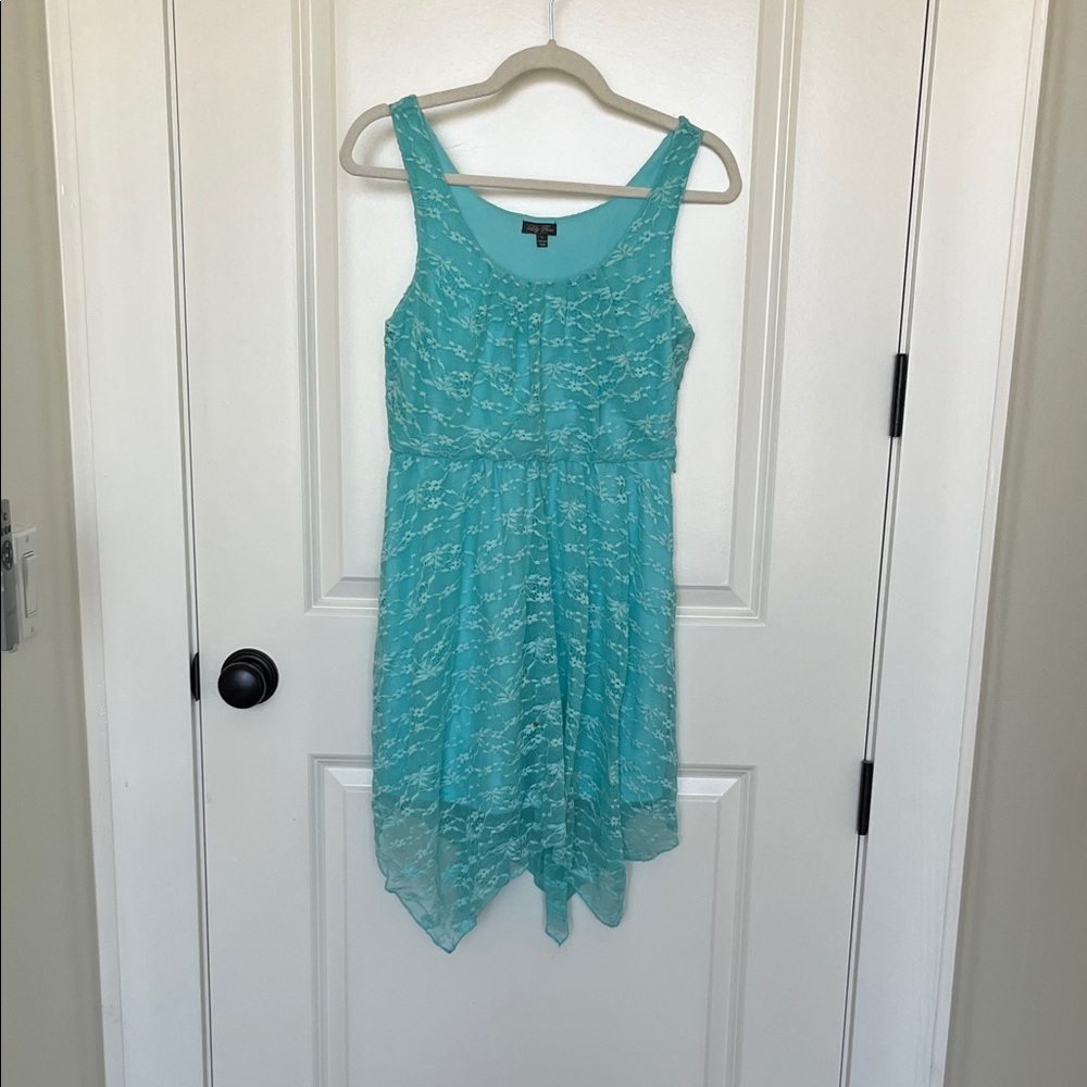 Lily Rose Turquoise Lace Dress